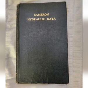 Vintage 1958 Cameron Hydraulic Data 12th Edition Engineer Ingersoll Rand Leather